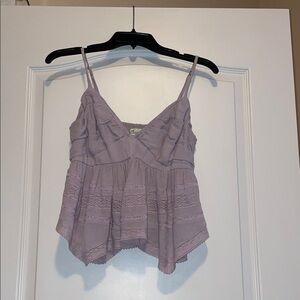 Hollister Lilac Lace Trim Camisole